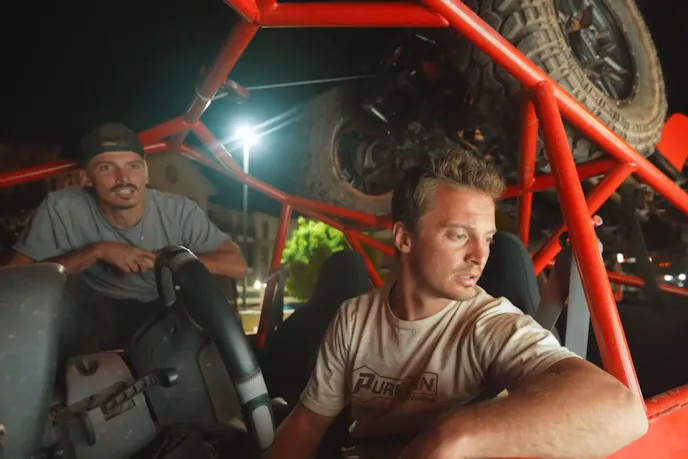 peck brothers riding their cybertruck