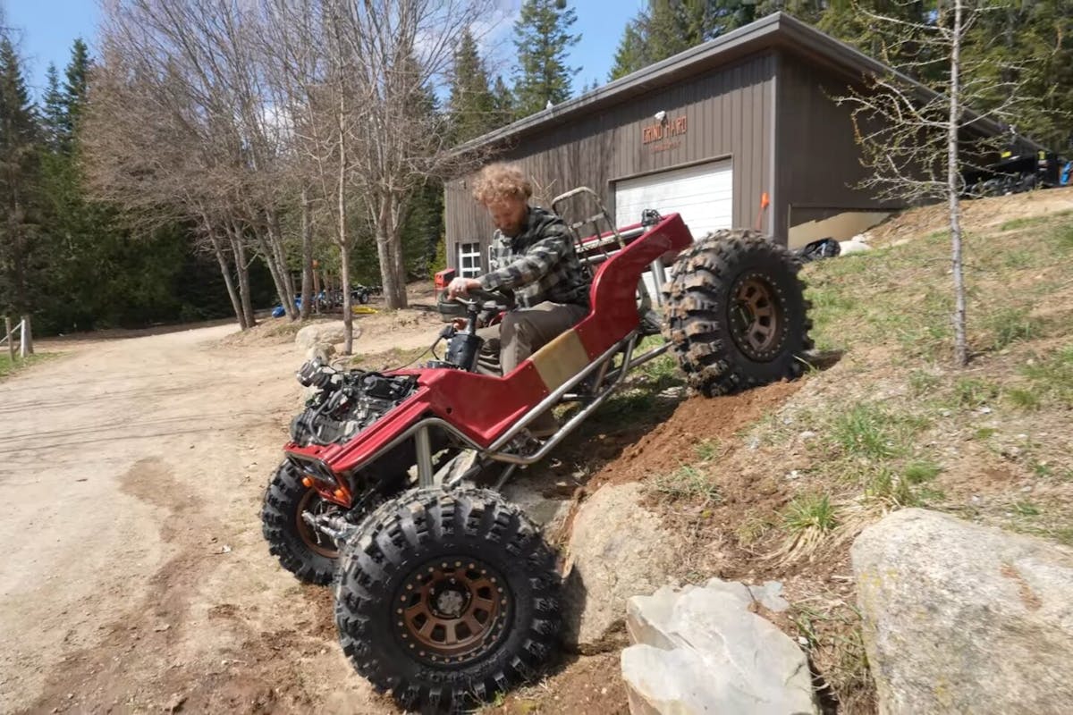 Mini-rock crawler test drive