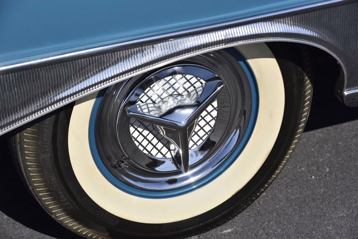 Wheels of a 1957 Chevrolet El Morocco