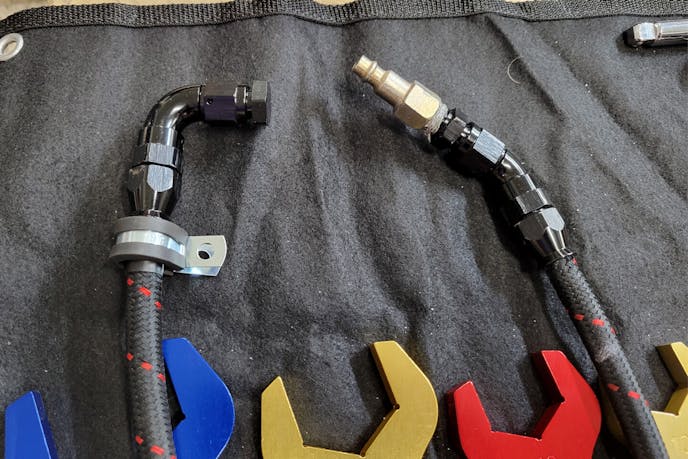 pressure testing an AN line