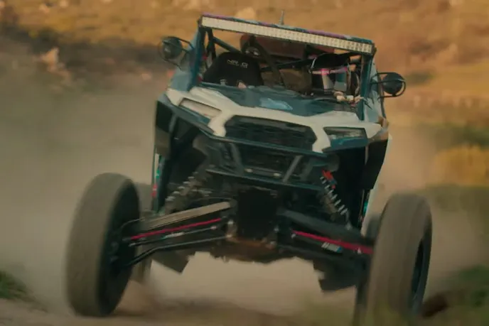 Fernanda Montiel Driving an Off Road Polaris