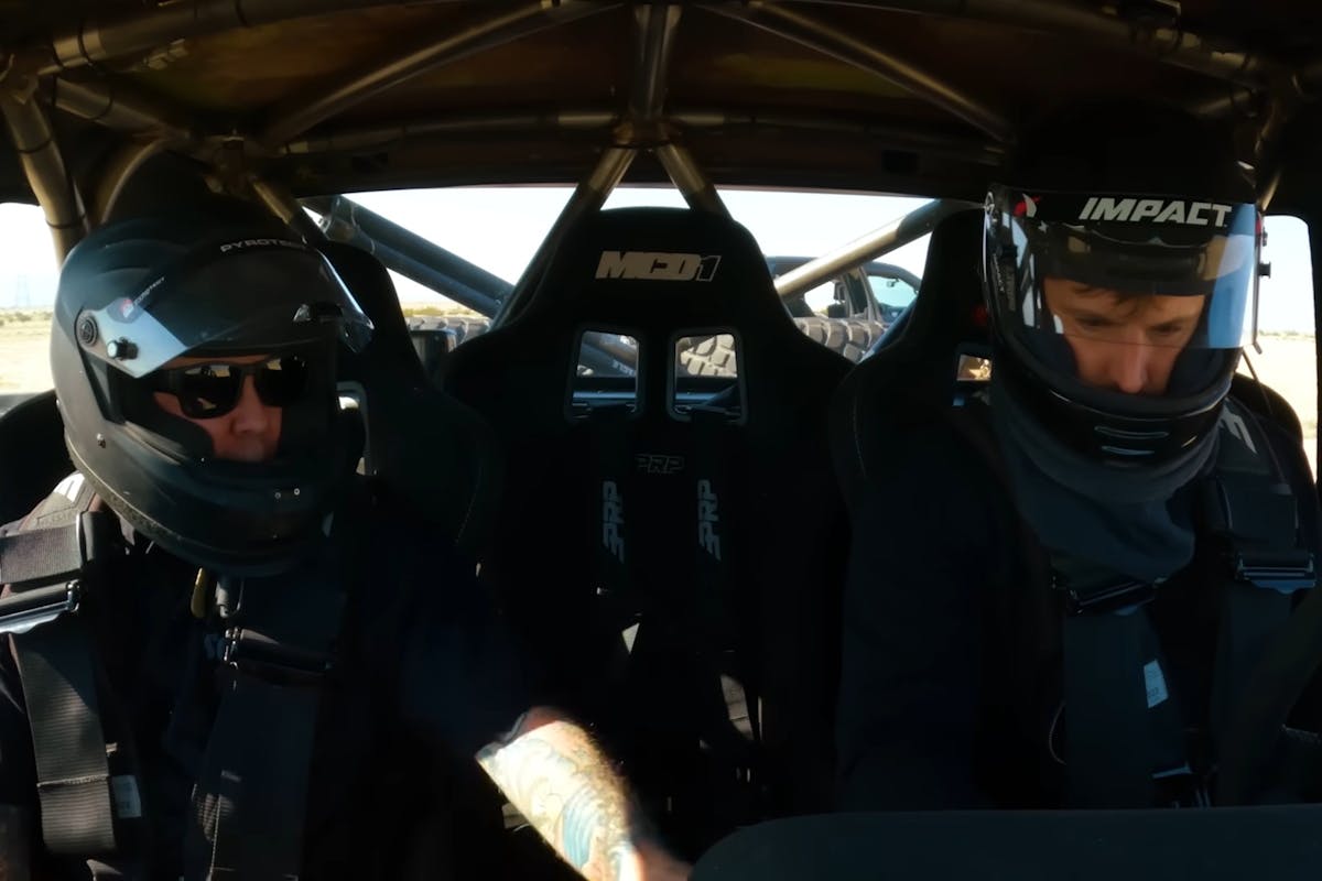 Test driving a Ford F-100 prerunner