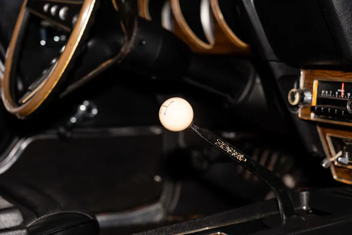 Black Leather Interior of a 1969 Ford Mustang Boss 429 Fastback 1