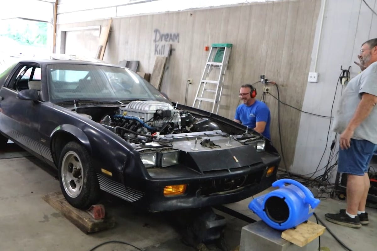 Dodge Hellcat with Supercharger on the Dyno