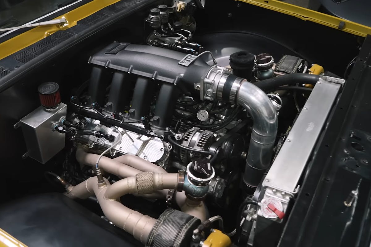 modified engine of a squarebody blazer