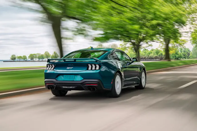 Rearview of Mustang GT Premium