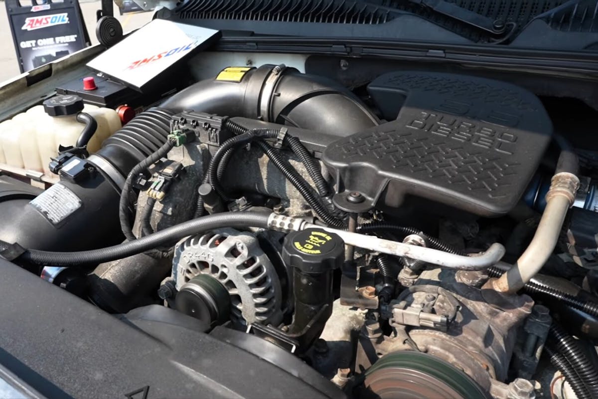 Stock engine of an LBZ Duramax