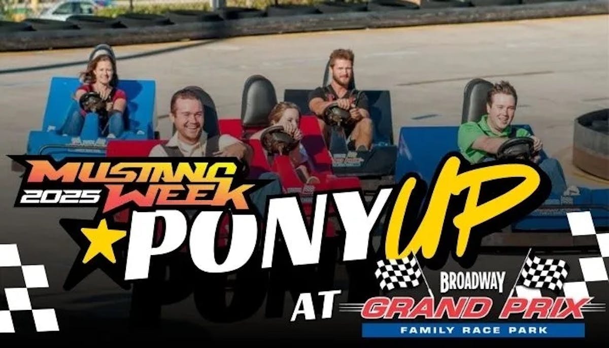 Family Go-Karting at the Grand Prix Pony Up Graphic