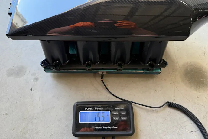 Weight of the new intake by SPE Motorsports
