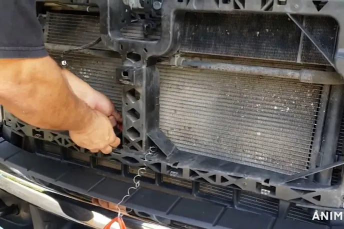 Grille of a 6.7-liter super duty