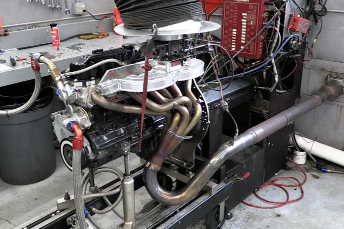 Newcomer Racing Jeep engine on the dyno