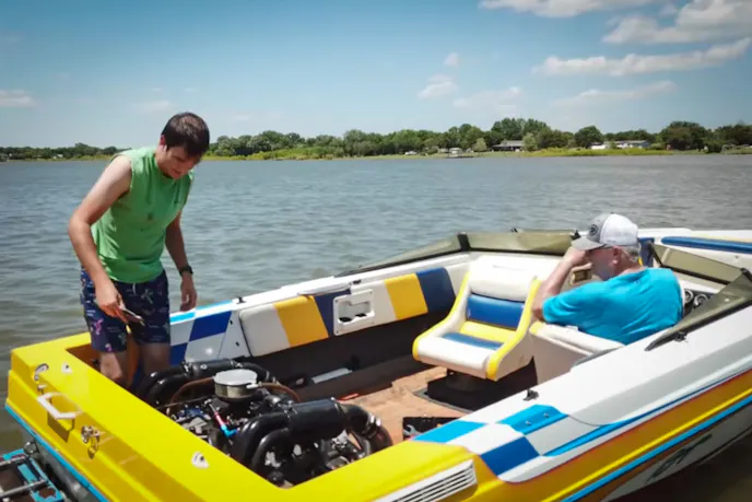 LS swapped boat on the water