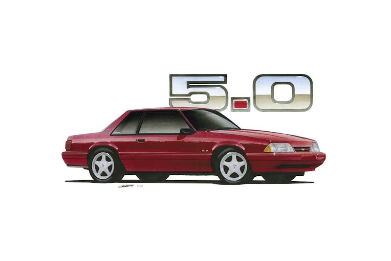 1992 Mustang LX 5.0 Coupe Art Print
