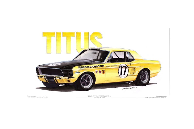 1967 Jerry Titus T/A Mustang Print Car Art