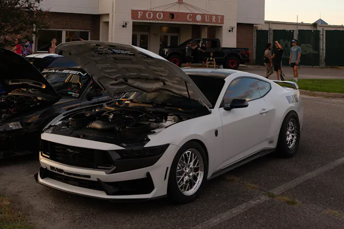 White Dark Horse Mustang