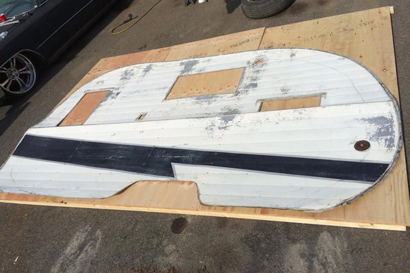 Aluminum-Laid-Out-on-Siding-for-Pattern