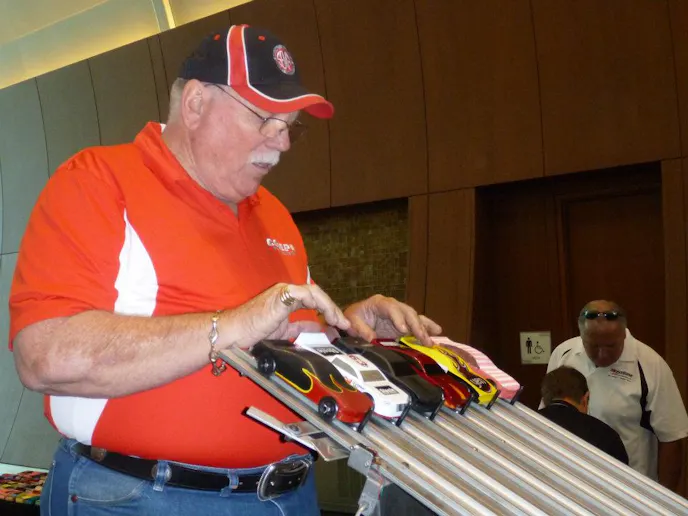 Menzler at the SEMA Cares Pinewood Drag Races.