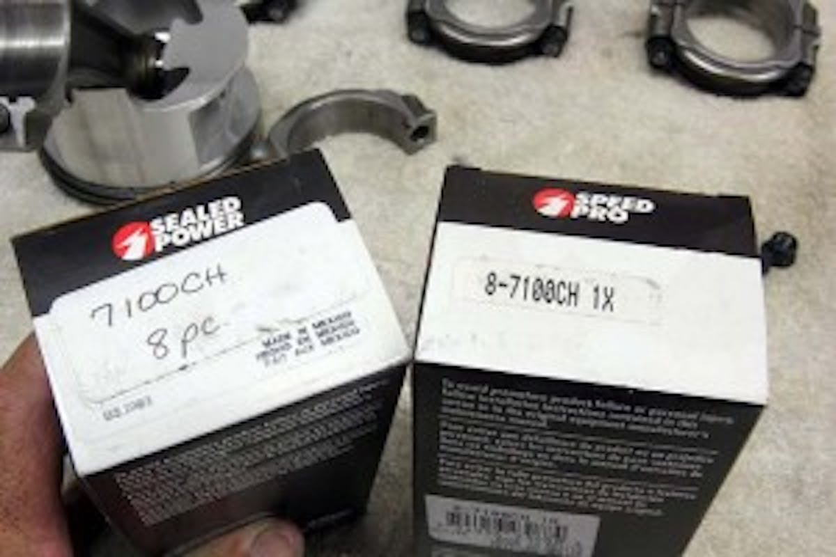 Performance bearings come in multiple sizes. For performance applications, often a 1X bearing can be used to add 0.001-inch additional clearance. A -1 bearing will reduce the clearance by 0.001-inch. When mixing shell halves for custom clearances, always place the thicker shell half in the loaded side of the housing. In the case of rod bearings, this would be in the connecting rod side. Over- and under-size bearings halves should only be used in conjunction with a standard bearing half. Never combine a +0.001 with a -0.001 half.