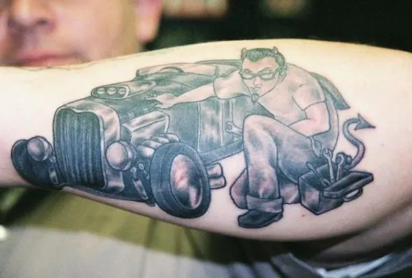 Satan Car Tattoo