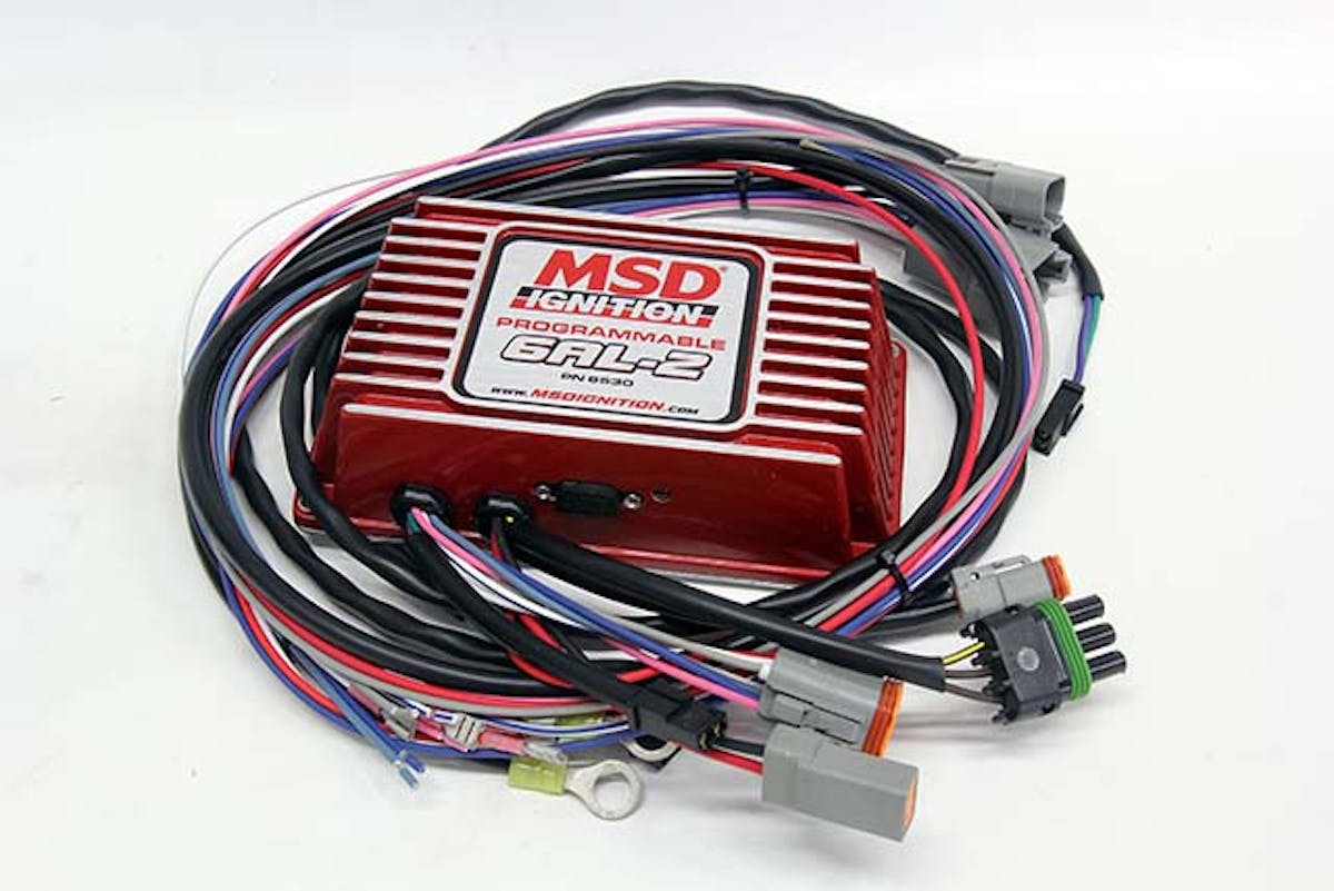 If all this seems like way to much work, you can go to a fully electronic ignition curve system employing an MSD programmable 6AL-2 (PN 6530) that creates an electronic ignition curve. This box requires a locked out distributor, which is easy to do on any MSD distributor. Any advance curve is easy to create using MSD’s Pro-Data + software and a laptop. We’ve used this and it’s much easier than messing with weights, springs, and vacuum cans!