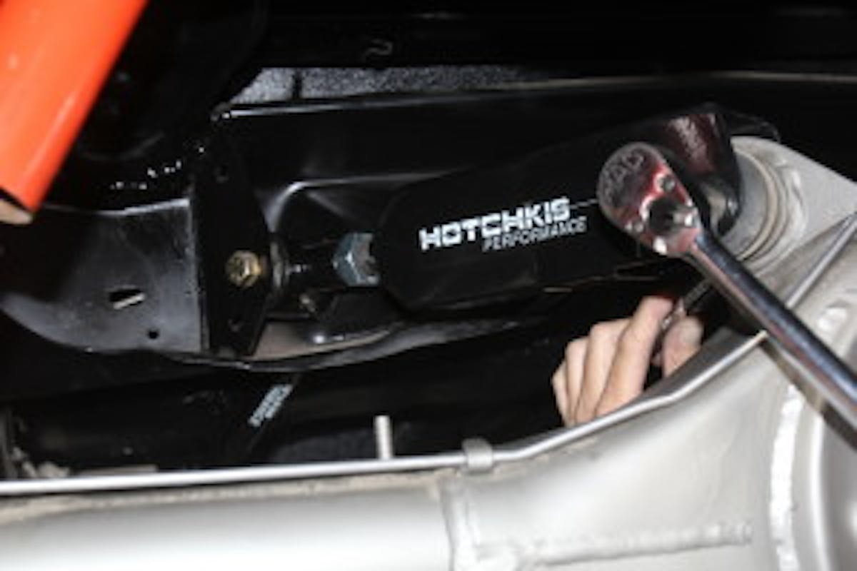 Luckily, the modification to pinion angle was easy because Scott’s Chevelle sports a complete Hotchkis rear suspension including adjustable upper arms along with tubular lower trailing arms and the suspension braces.