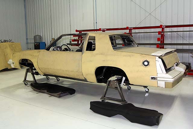 Kevin Bryde’s personal car is a 1985 Oldsmobile Cutlass which will be a real monster when complete.