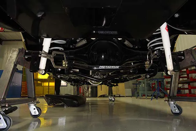 The rear has already been set up with a full compliment of Hotchkis suspension goodies.