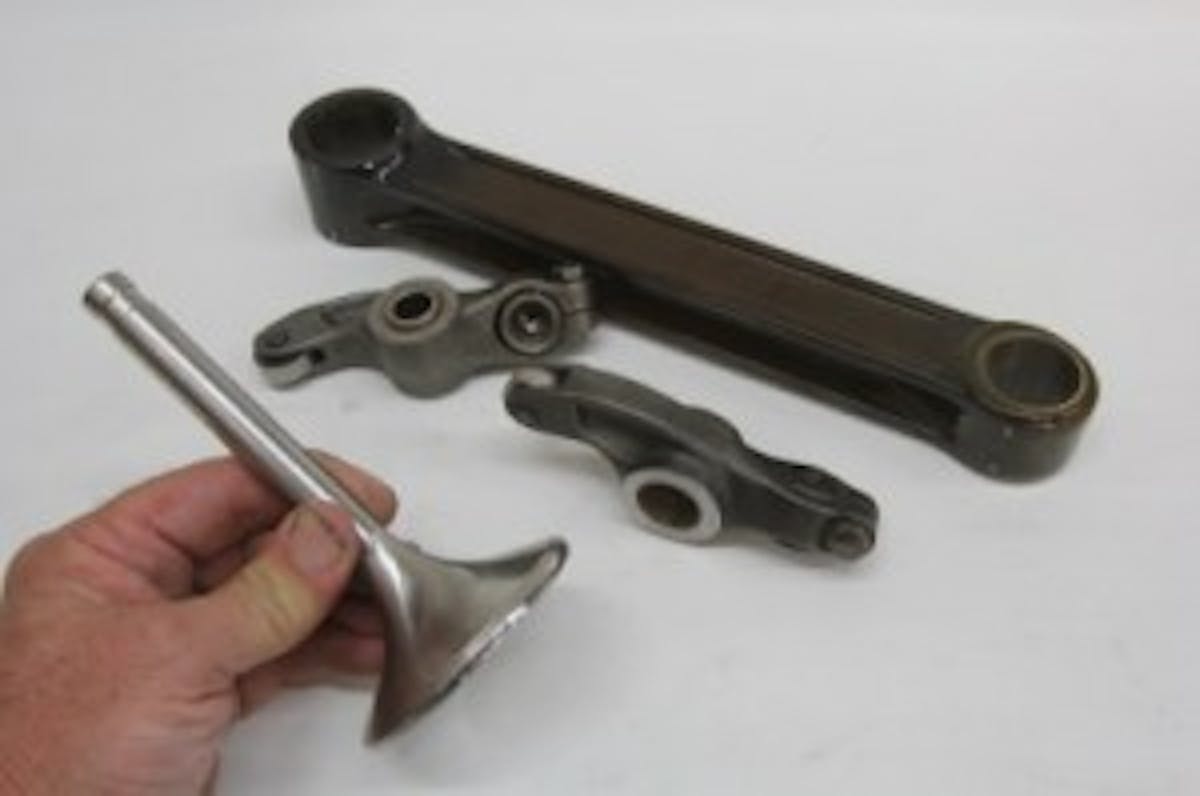 The airplane engine parts that inspired this column.