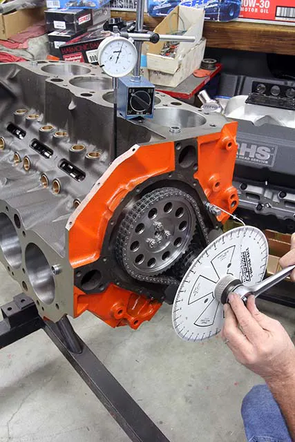 degreeing in the camshaft