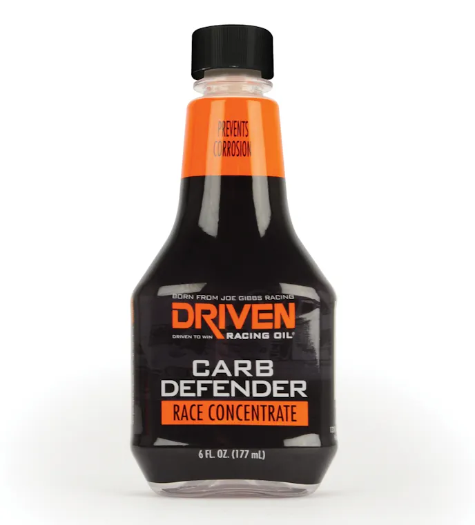 Driven Racing Oil has recently formulated a high-performance additive that does much more than just stabilize the fuel. Carb Defender and Injector Defender contain active ingredients that prevent corrosion from occurring as the result of long-term use of any ethanol fuel.