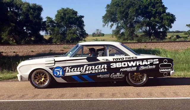 Kaufman's famous Ford Falcon Pikes Peak race car.