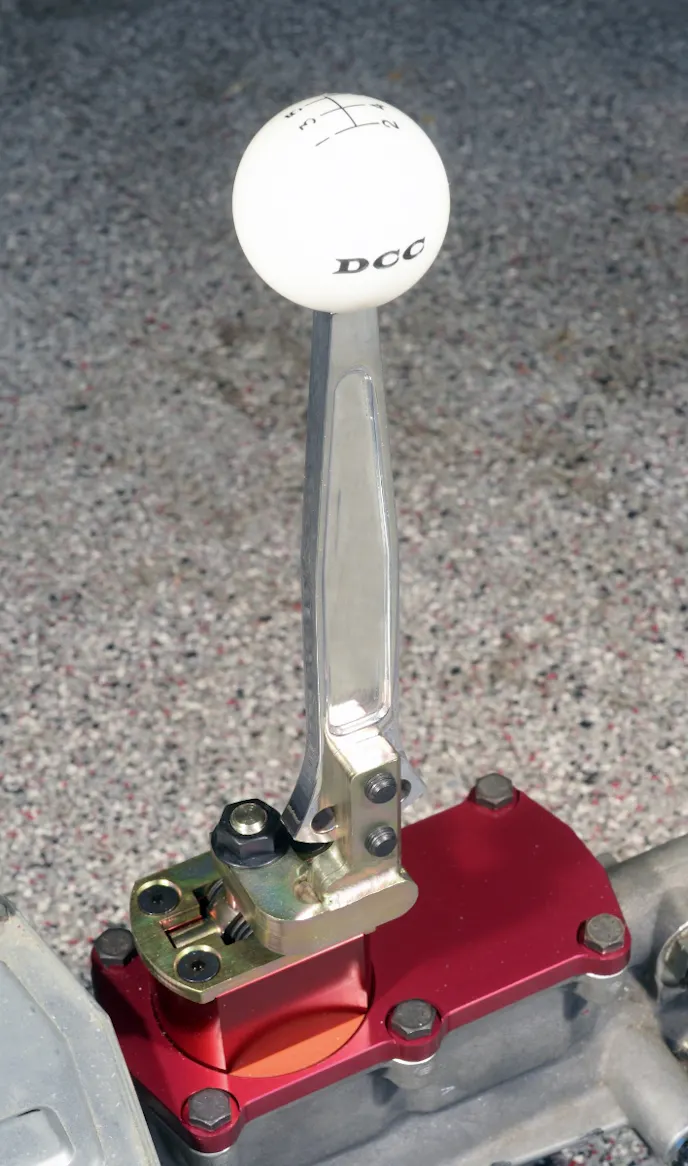 The Quik Stik for the TKO/early Camaro application finished with a Driveline Components shift lever and shift knob.