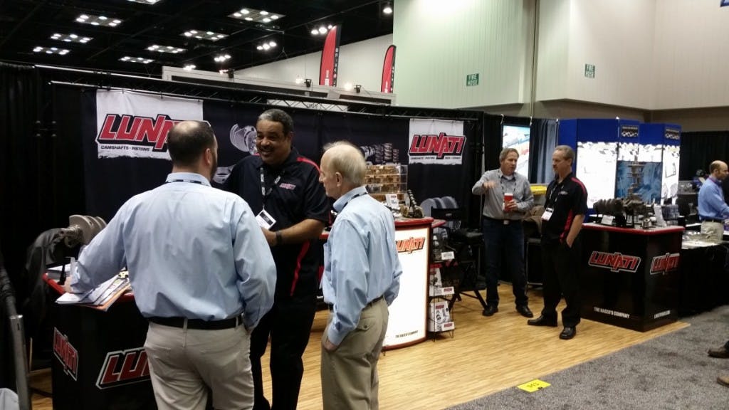 Lunati’s Kirk Peters (center) says a rotating assembly and camshaft are the place to start when upgrading an LS.