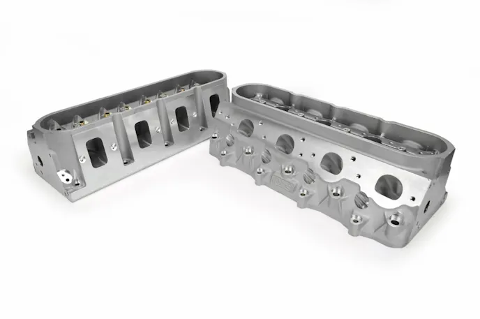 RHS offers its Pro Elite LS7 cylinder heads in 291cc and 307cc configurations to suit a wide range of street and race applications. They’re available fully CNC-ported or as raw castings. For older 3.900-inch-bore LS motors, RHS offers a 266cc small-bore variant as well. All Pro Elite LS7 heads are compatible with both stock and aftermarket intake manifolds.