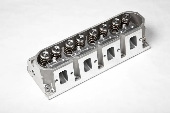 Raised intake ports provide a straighter flow path from the port entrance to the valve seat, which alleviates load off the short-turn radius and improves airflow. In a combo like this Real Street 451 that will eventually see a lot of nitrous, RHS’ beefy castings and .750-inch deck ensure positive head gasket seal. To accommodate the wide range of applications the big-port 307cc castings (PN: 54504) are intended for, they’re sold bare so racers can customize them to the specific demands of their combination.