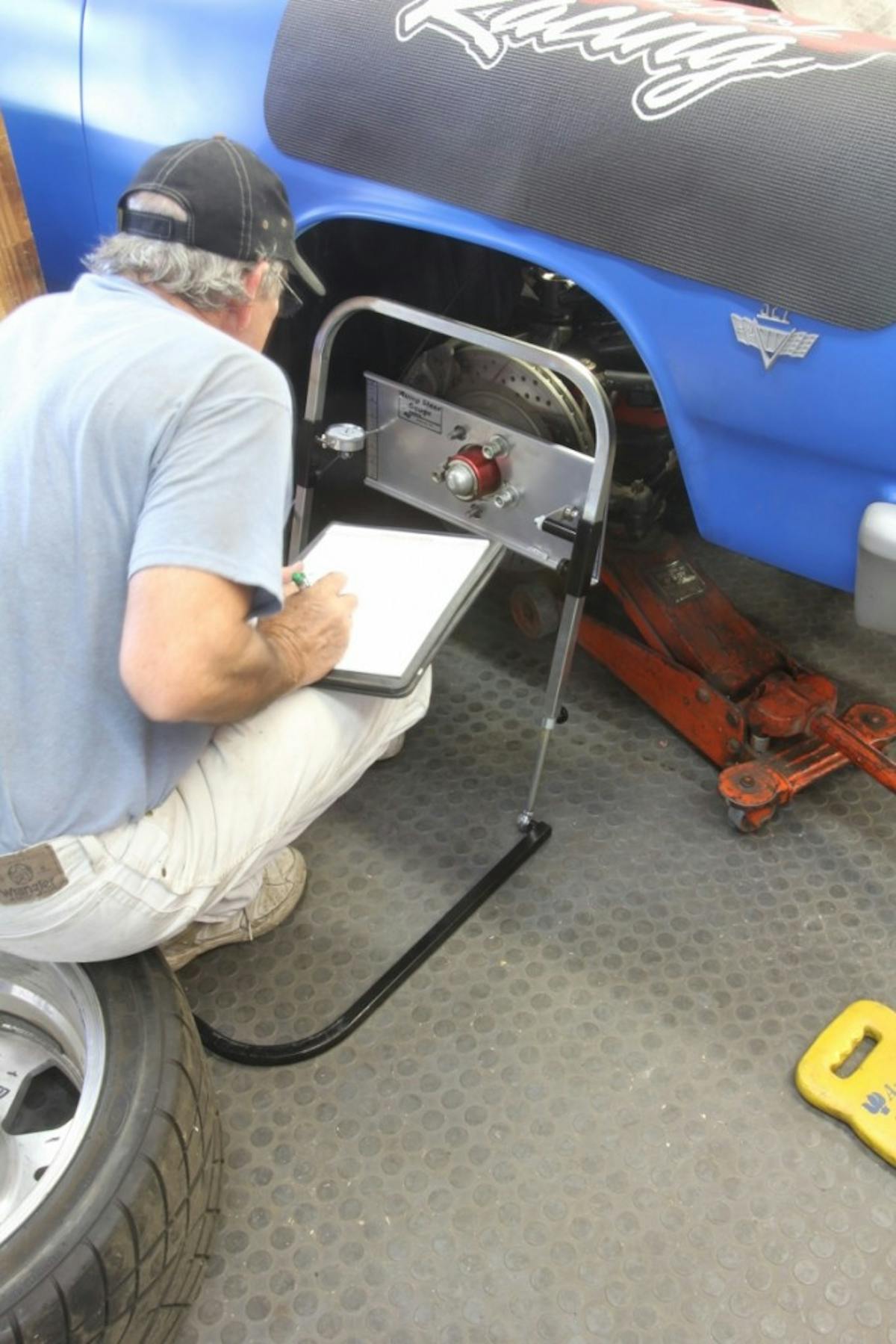 We used this Longacre bump steel gauge to measure our before and after results for installing the Baer Tracker kit on our ’65 Chevelle. Each vehicle will be different, but it appears you could expect similar results if calibrated correctly.