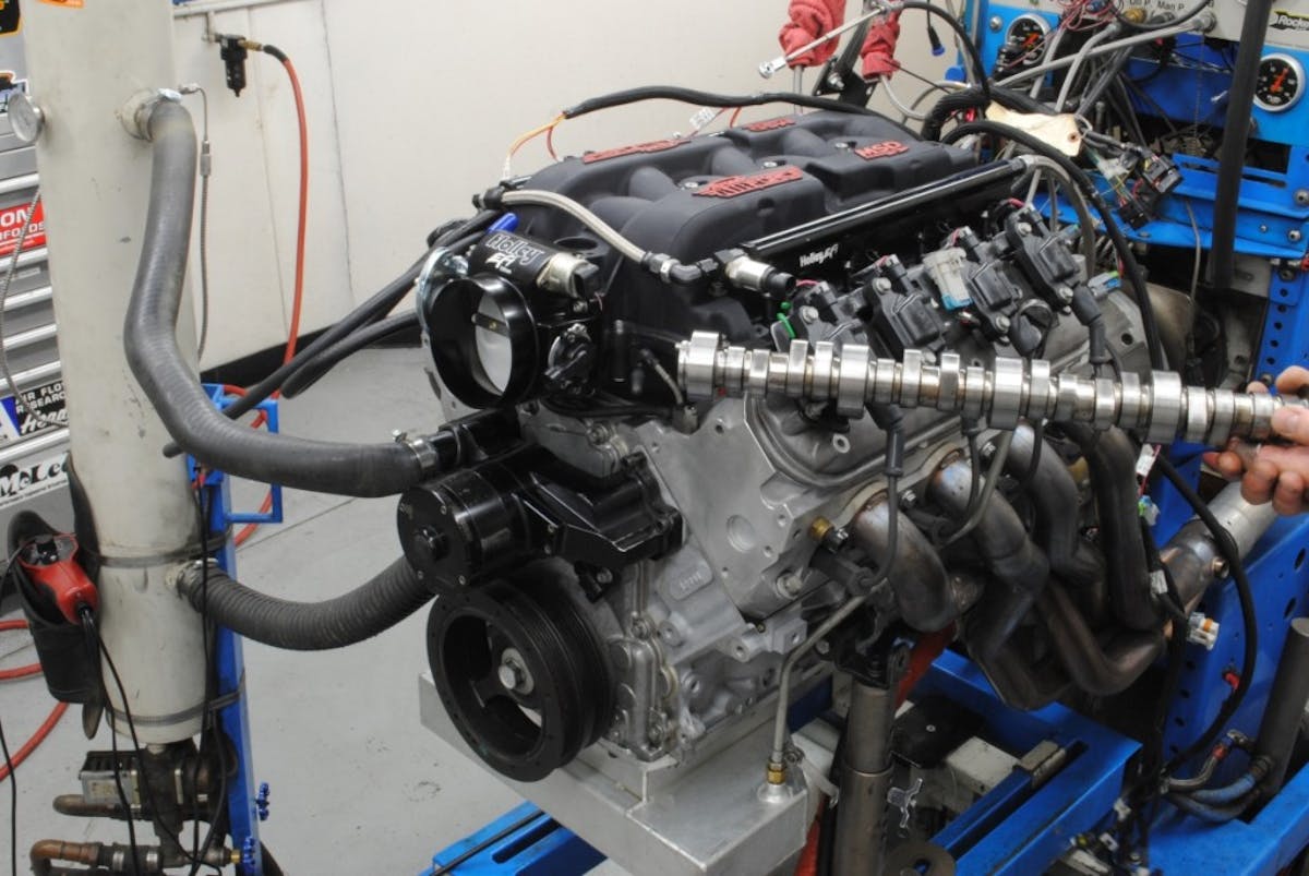 The cam swap netted interesting results on the dyno. Equipped with the 459 (cath-port) cam, the 6.0L produced 553 hp and 483 lb-ft of torque. Run with the 469 (rec-port) cam, the LS2 produced 560 hp and 481 lb-ft of torque. The rec-port cam offered slightly more peak power but lost torque production below 5,200 rpm. Both of the COMP cams offered impressive power curves, you just need to decide where power production is most important.