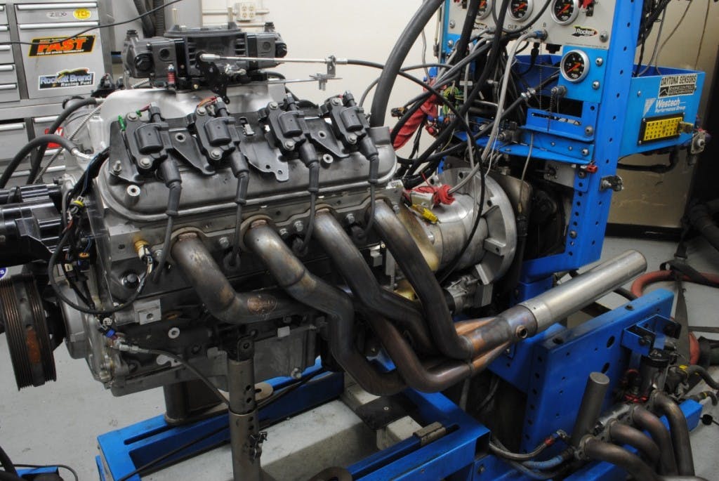 Run with a set of Hooker 1 7/8-inch, long-tube headers, the carbed and cammed LS3 crate motor produced 538 hp at 6,500 rpm and 480 lb-ft of torque at 4,900 rpm. What street machine couldn’t use 538 hp?