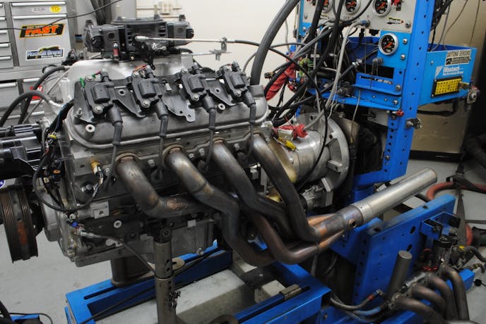 Run with a set of Hooker 1 7/8-inch, long-tube headers, the carbed and cammed LS3 crate motor produced 538 hp at 6,500 rpm and 480 lb-ft of torque at 4,900 rpm. What street machine couldn’t use 538 hp? 