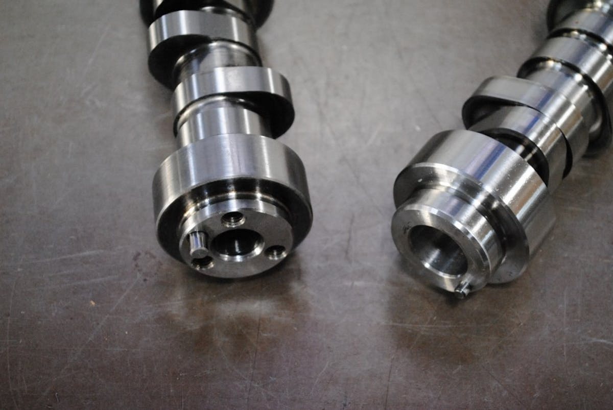 The LS3 featured a single-bolt cam, but our cam upgrade featured a three-bolt cam that required a new three-bolt, 4X cam sprocket. 