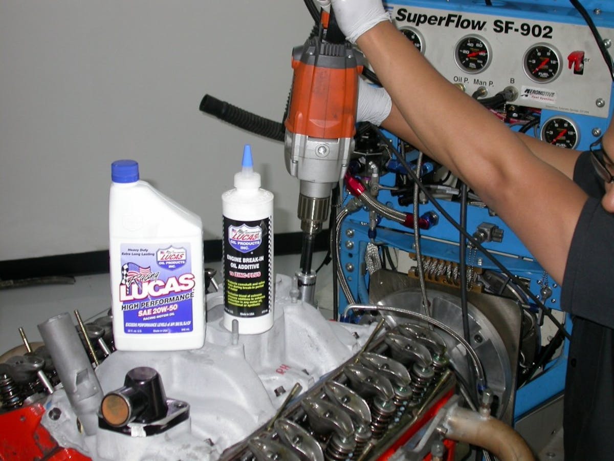 Because each engine was new prior to testing, the cam and lifters were treated to liberal coating of moly-based assembly lube, high-zinc break-in lube, and extended pre oiling.