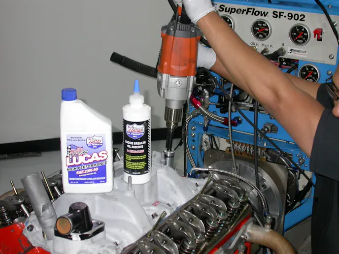 Because each engine was new prior to testing, the cam and lifters were treated to liberal coating of moly-based assembly lube, high-zinc break-in lube, and extended pre oiling.
