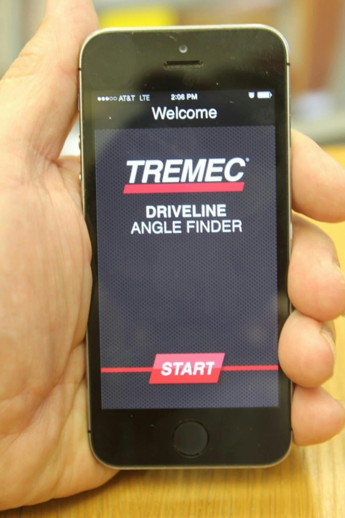 A big part of minimizing issues with driveline vibration has to do with ensuring the driveline operating angles are within spec. Tremec offers a free app for smart phones that will measure the operating angles and do the calculations for you. This is our friend Scott Gillman measuring the shaft angle on his Advanced Composites carbon fiber driveshaft — we’re jealous.