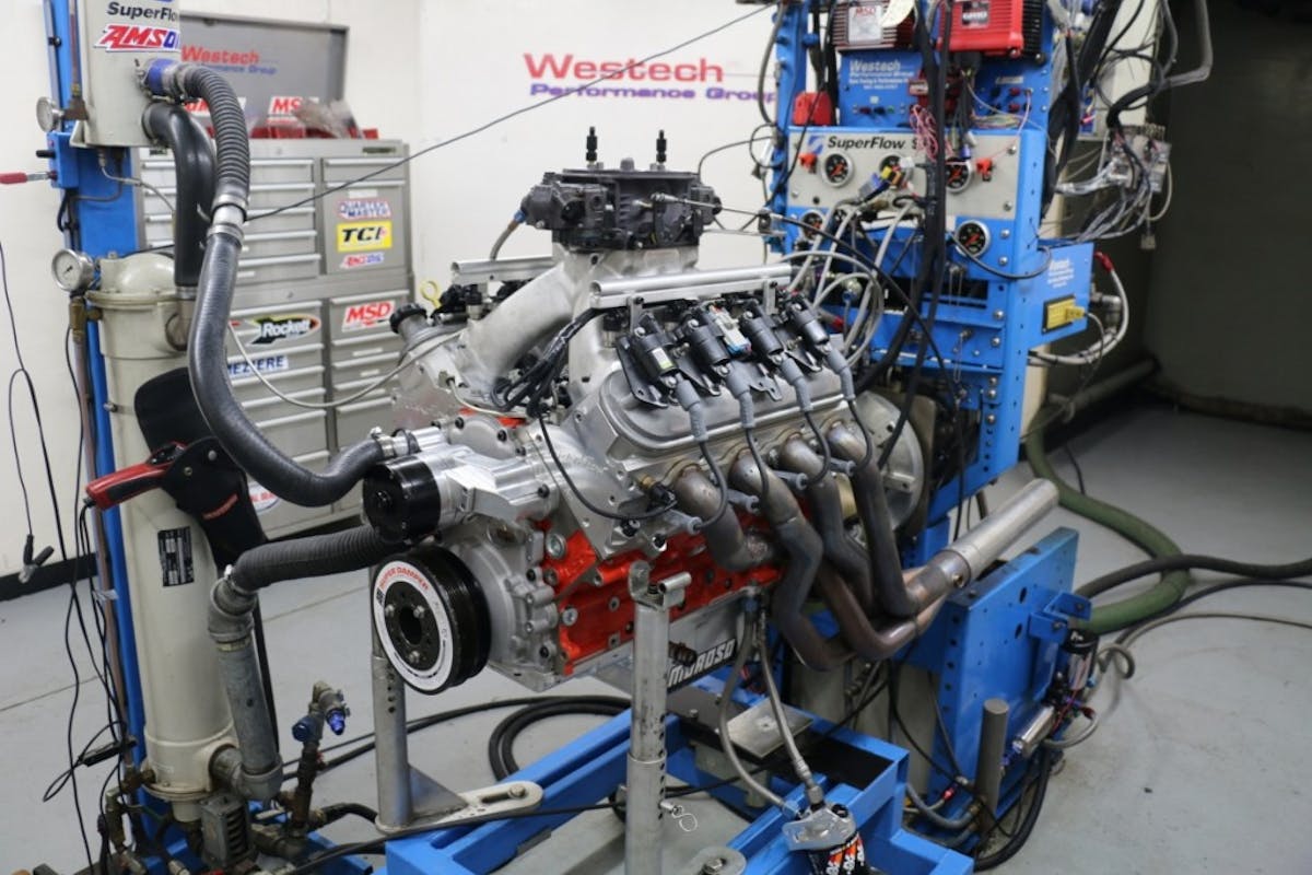 Run with the Mast single-plane intake and Holley 1050 Ultra Dominator, the 427 produced 666 hp at 6,700 rpm and 582 lb-ft of torque at 5,100 rpm. Torque suffered below 4,700 rpm (partially due to air/fuel), but the real culprit was the significant difference in runner length. Having exceeded 800 hp with this intake on a wilder 495 stroker, we know this 427 was just scratching the surface of its potential.