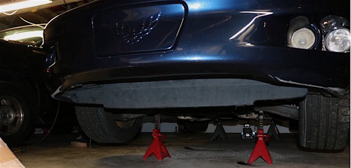 Once it was up, it was obvious that next thing is that she needs a new set of tires and an alignment before I drive her again. The front end suspension also needs to be checked for broken/loose parts since the alignment was done less that 1,000 driven miles ago.