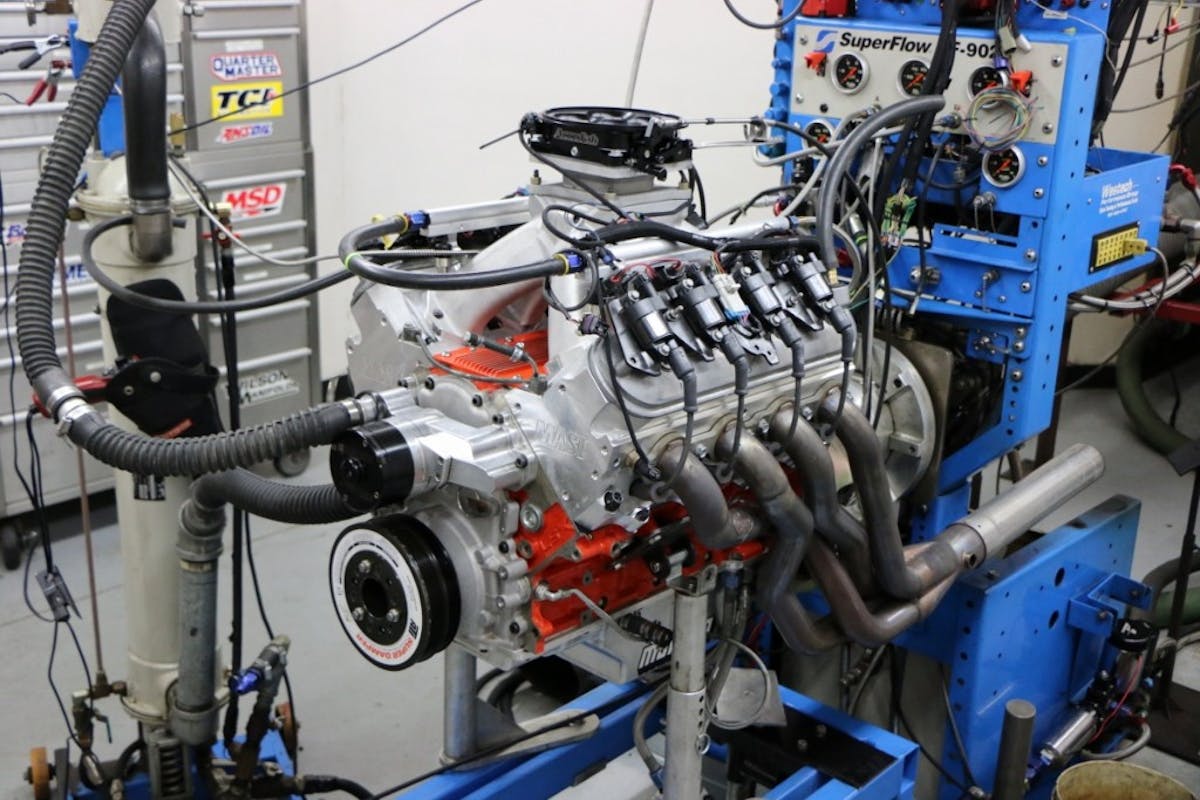 Run with the larger throttle body, the Mast-headed LS3 produced 681 hp at 6,600 rpm and 578 lb-ft of torque at 5,200 rpm. Obviously, the Mast intake required more flow to feed the needs of the LS3-headed 427.       