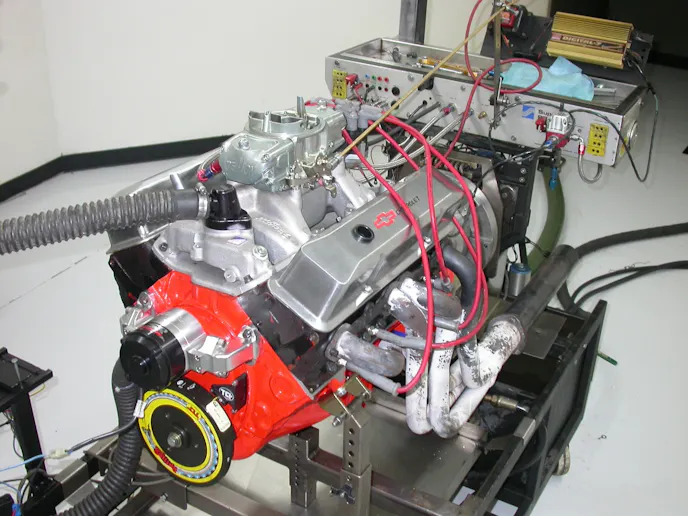 The final run of the day involved installation of an Edelbrock Performer RPM Air Gap intake and Barry Grant 650 Mighty Demon carb. The new induction system pushed the 350 past the one-hp-per-cubic-inch mark, with peak numbers of 364 hp and 422 lb-ft of torque. Best of all, this is the kind of combination any shade-tree mechanic can easily duplicate or just take bits and pieces of.          