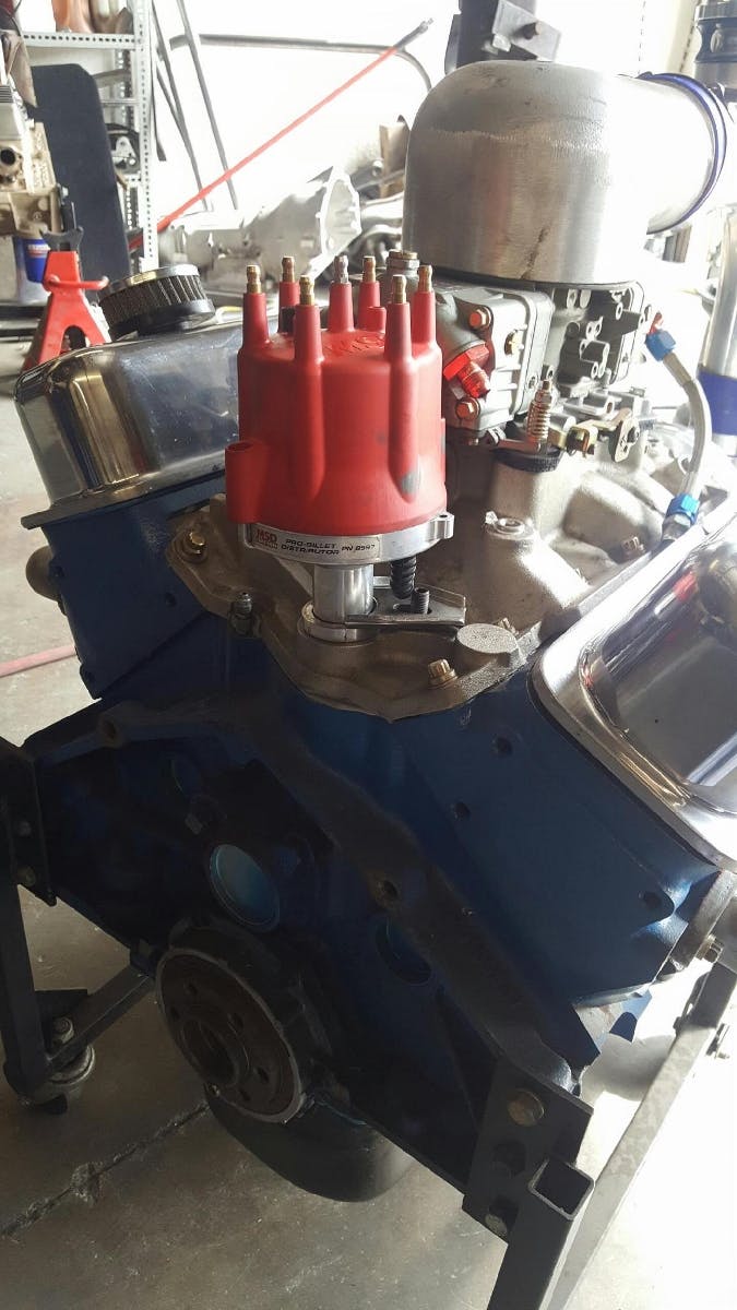 MSD supplied the necessary billet distributor for the V6 application, but an HEI can be used in place of the MSD.  