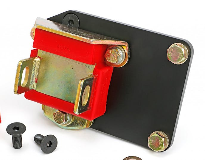 Trans-Dapt LT-to-SBC Car Engine Swap Mounts - Polyurethane Pads Closeup