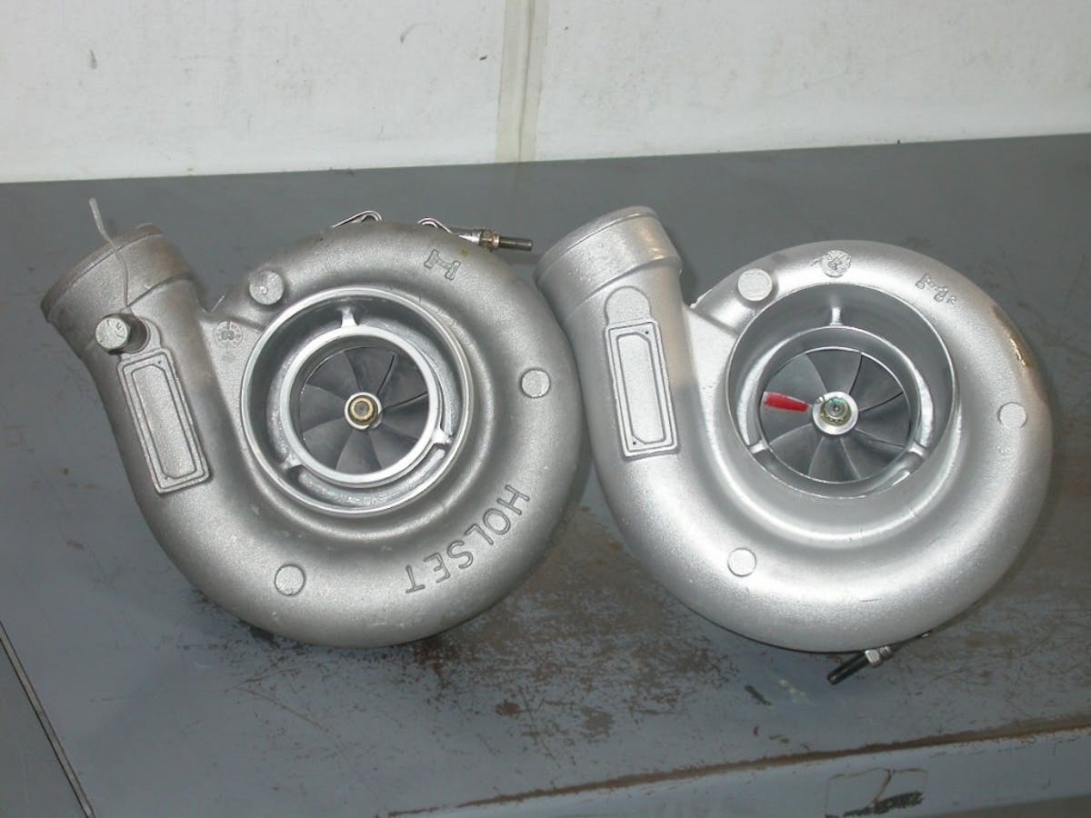 We actually tried a couple of different turbo configurations on this 331 before disaster struck, but almost any (reasonably) size turbo has enough power potential to split a stock 5.0L block.